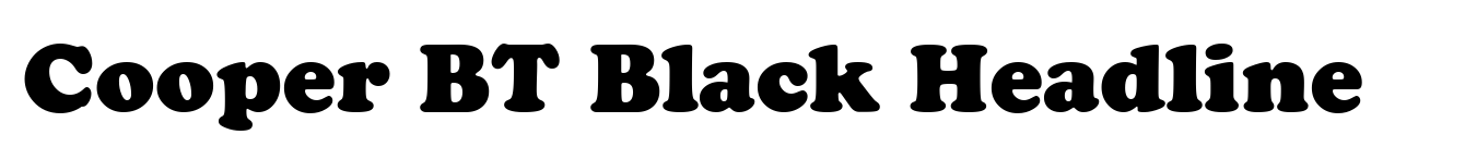 Cooper BT Black Headline